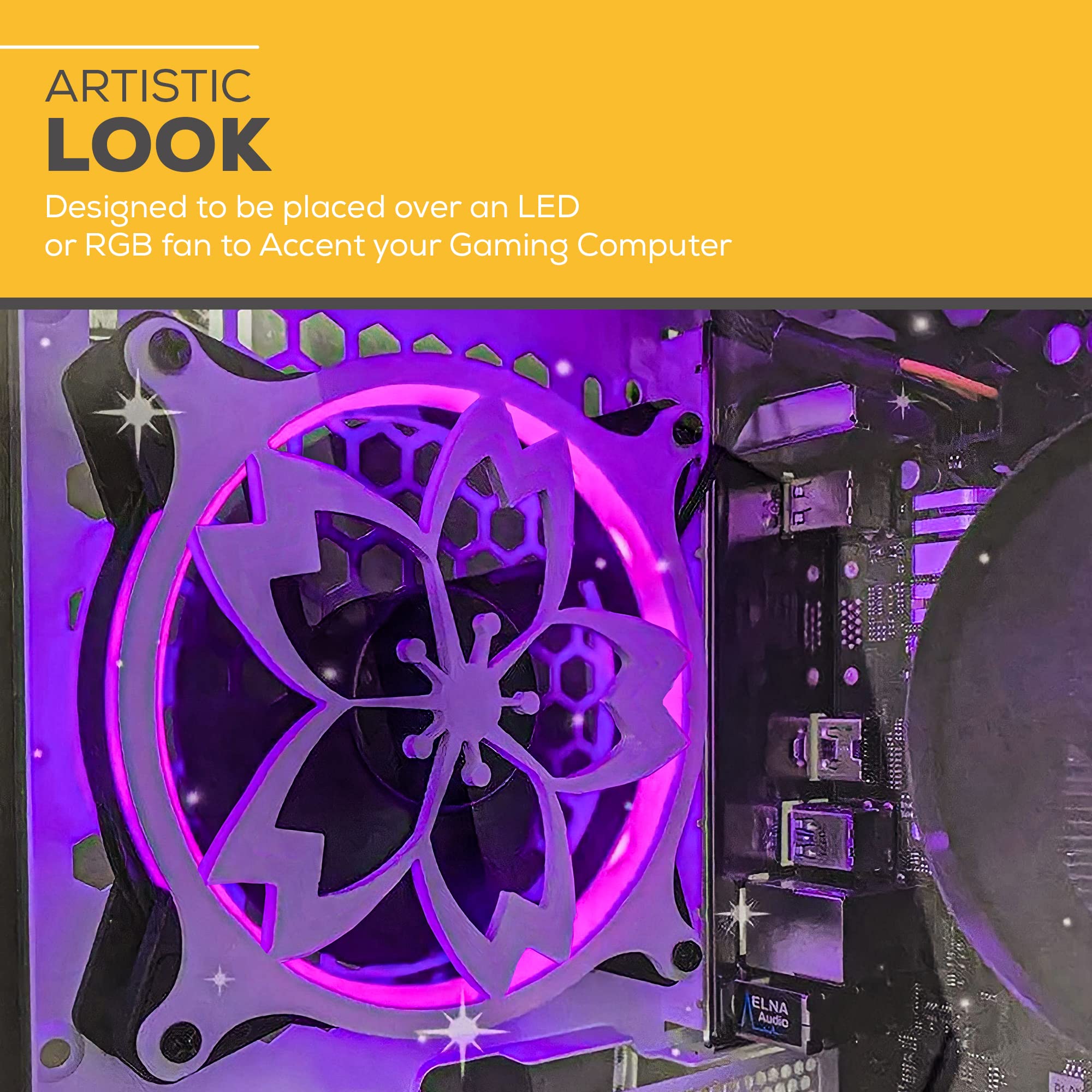 Amazon.co.jp: SplashNColor 120mm サクラファングリル装飾カバー、超